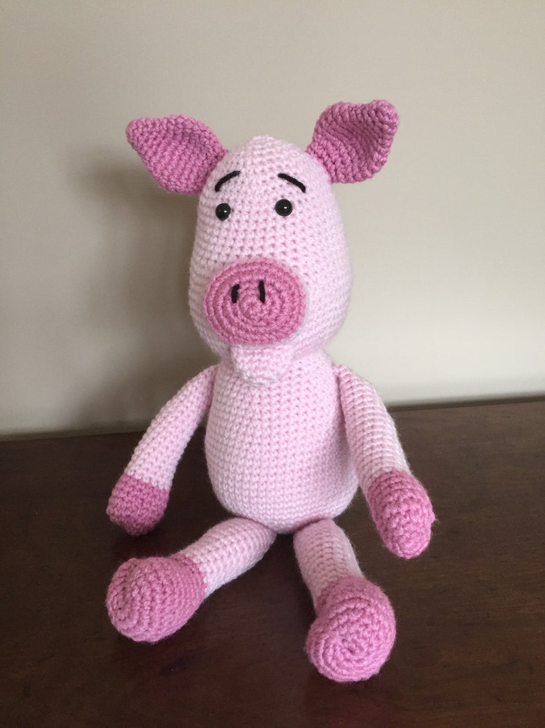 Handmade crochet pig toy image 7