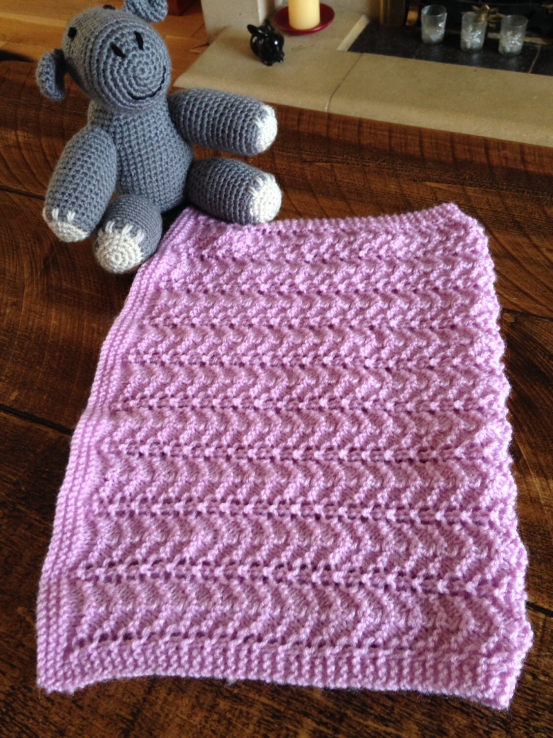 Handmade knitted baby car seat blanket Etsy