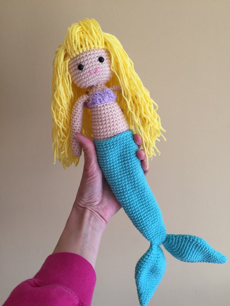 Crochet mermaid doll image 3