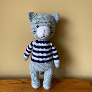 Cute crochet cat doll, cuddly toy image 6