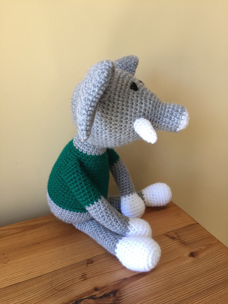 Handmade crochet elephant image 3