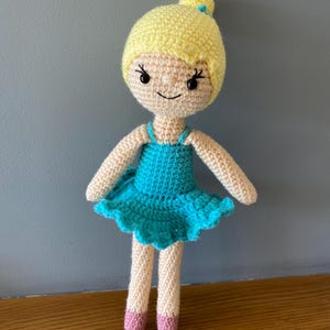 Crochet ballerina doll, dancer doll, made to order