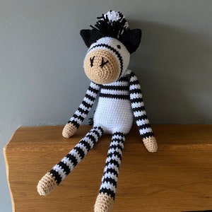 Crochet zebra soft toy image 3