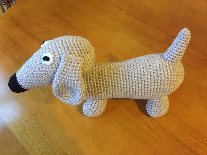 Dachshund Sausage Dog, crochet toy image 3