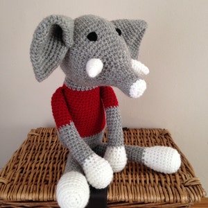 Handmade crochet elephant image 3