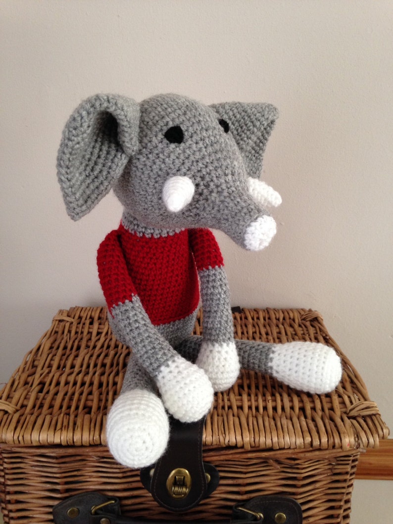 Handmade crochet elephant image 3