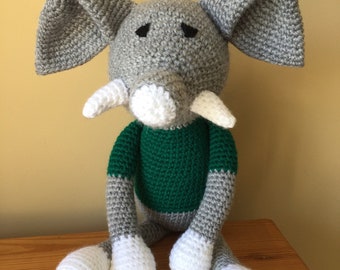 Handmade crochet elephant