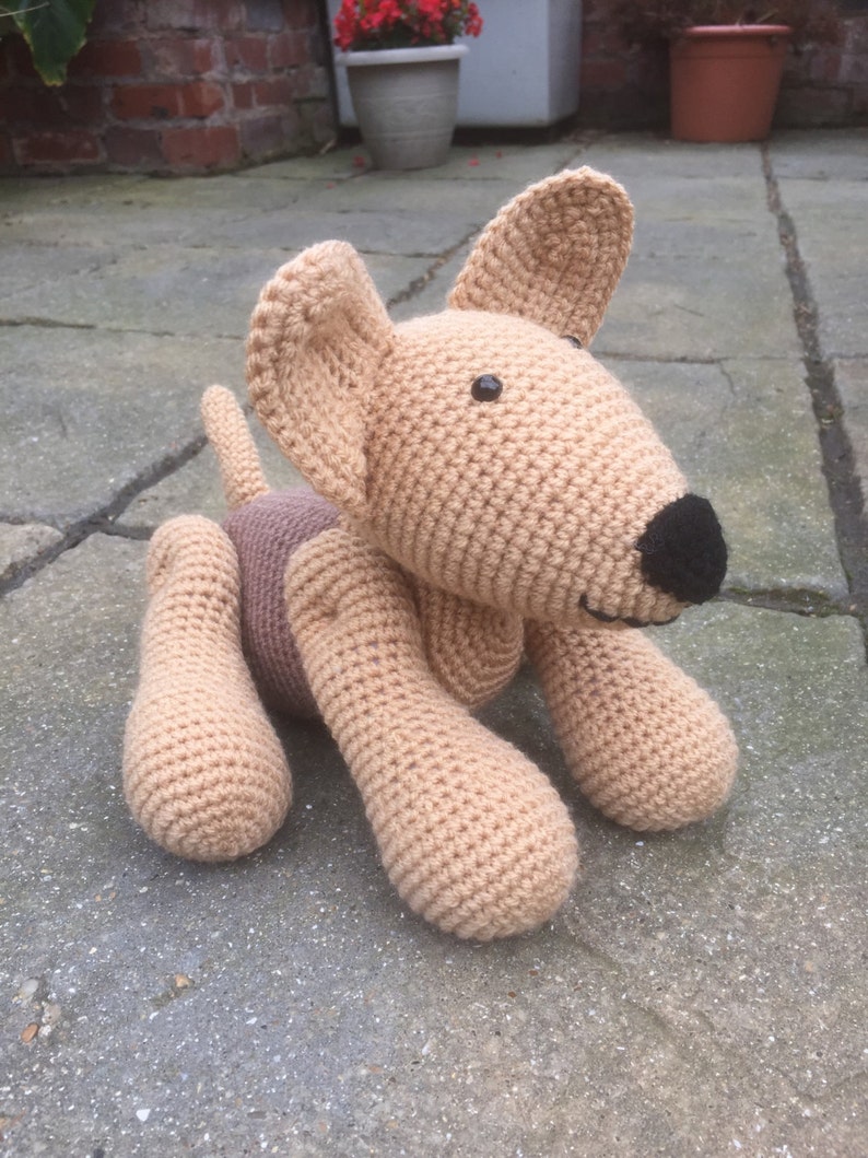 Handmade crochet dog image 4