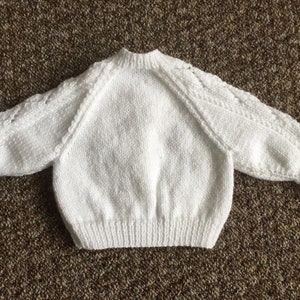 Baby cardigan, made to order, hand knit baby sweater image 5