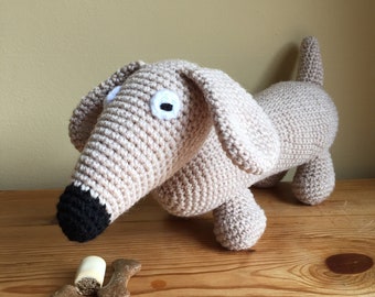 Dachshund Sausage Dog, crochet toy, crocheted toys