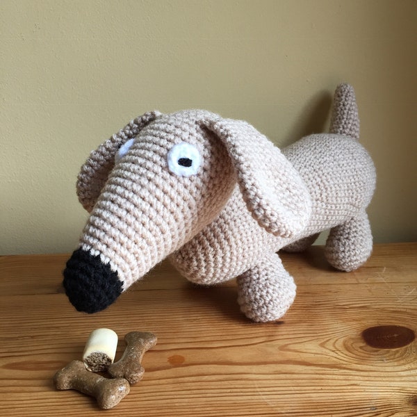 Dachshund Sausage Dog, crochet toy