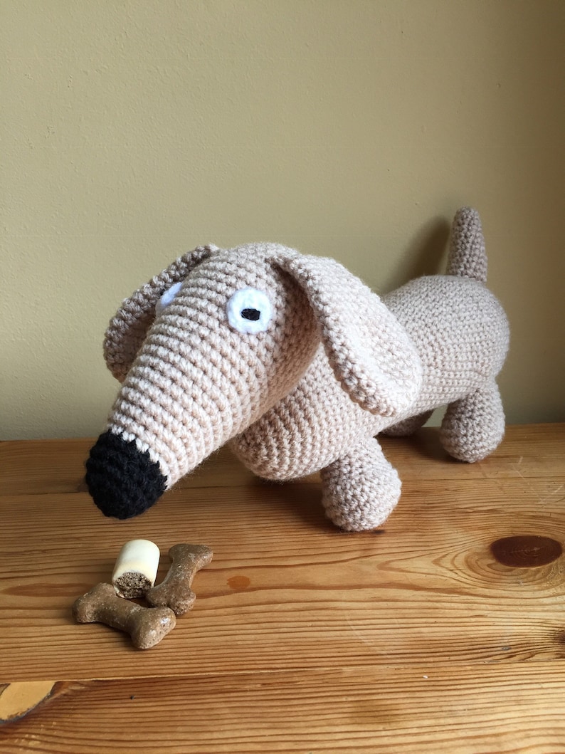 Dachshund Sausage Dog, crochet toy image 1