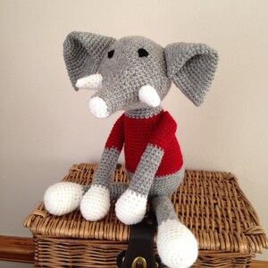 Handmade crochet elephant image 2