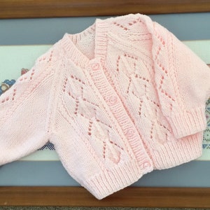Baby cardigan, made to order, hand knit baby sweater image 10