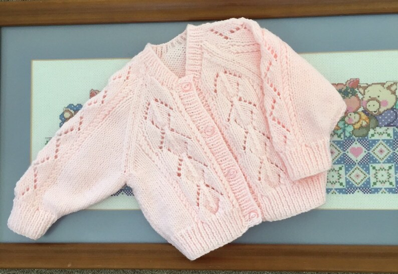 Baby cardigan, made to order, hand knit baby sweater image 10