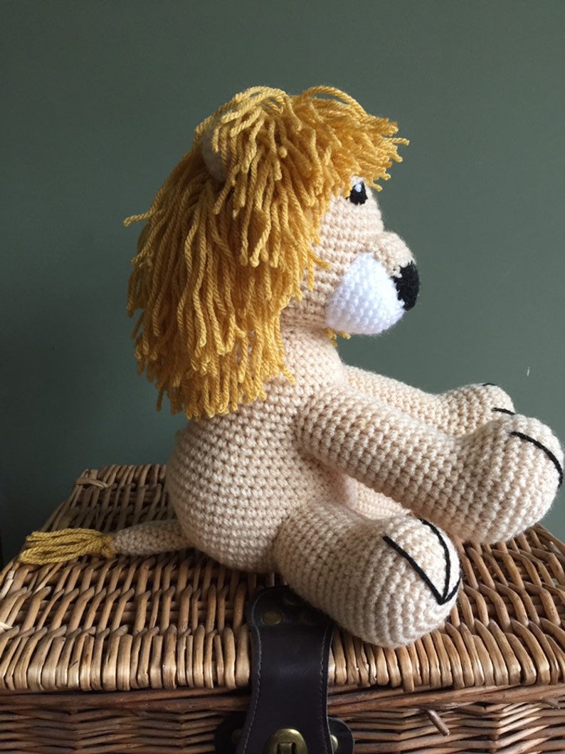 Handmade crochet lion toy image 2