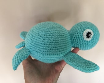 Häkel-Schildkröte, Plüschtier: Aqua Marine, Häkeltier, Spielzeug
