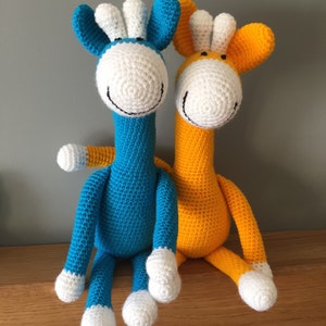 Giraffe toy, brightly coloured crochet giraffe image 2