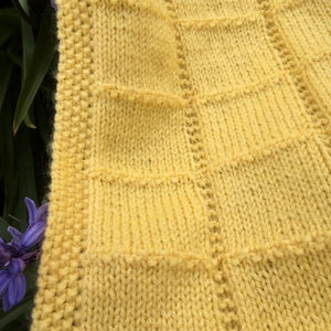 Made to order hand knit baby blanket for pram, crib, stroller or car seat. image 4