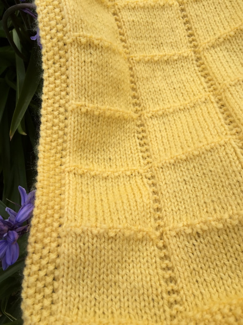 Made to order hand knit baby blanket for pram, crib, stroller or car seat. image 4