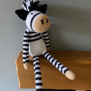 Crochet zebra soft toy image 2