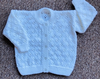 Hand Knitted Baby Cardigan: Custom Color Knit Sweater, baby gifts