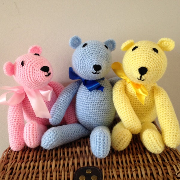 Crochet Teddy bear, baby gift, handmade, crocheted toys