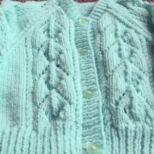 Baby cardigan, made to order, hand knit baby sweater image 8