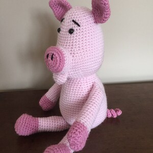 Handmade crochet pig toy image 6