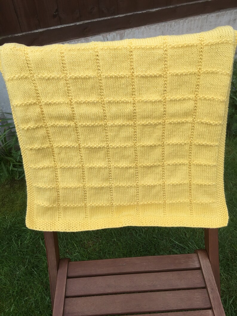 crib stroller or car seat. Made to order hand knit baby blanket for pram