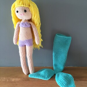 Crochet mermaid doll image 7