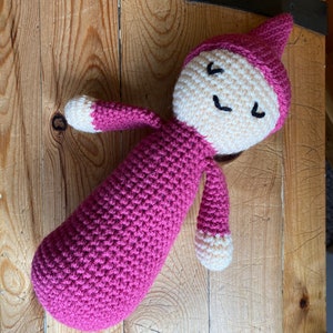 Sleeping doll, crochet baby doll image 9