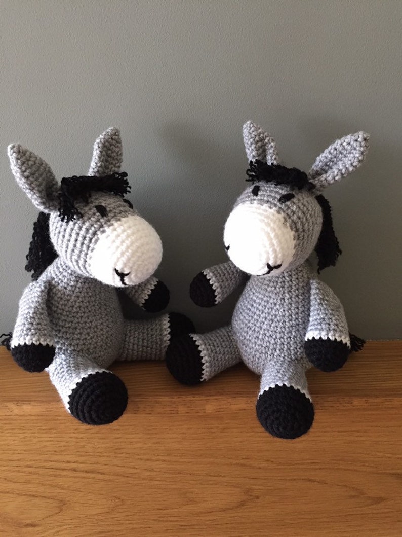 Handmade donkey, crochet donkey toy image 1