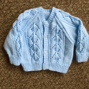 Baby cardigan, made to order, hand knit baby sweater image 7