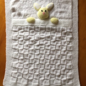 Pretty handmade baby blanket, knitted blanket image 10