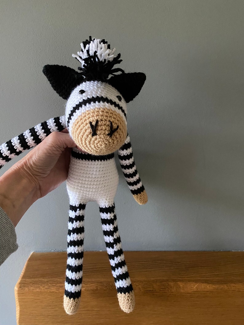 Crochet zebra soft toy image 6