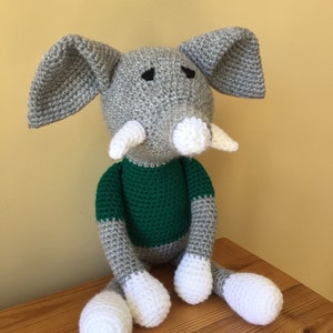 Handmade crochet elephant image 2