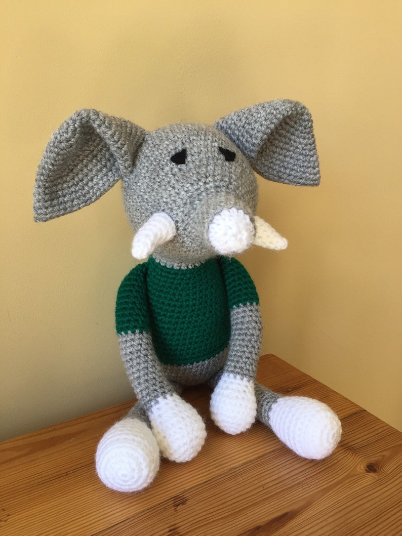 Handmade crochet elephant image 2