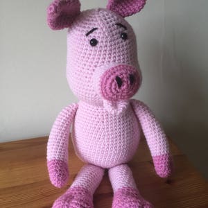 Handmade crochet pig toy image 4