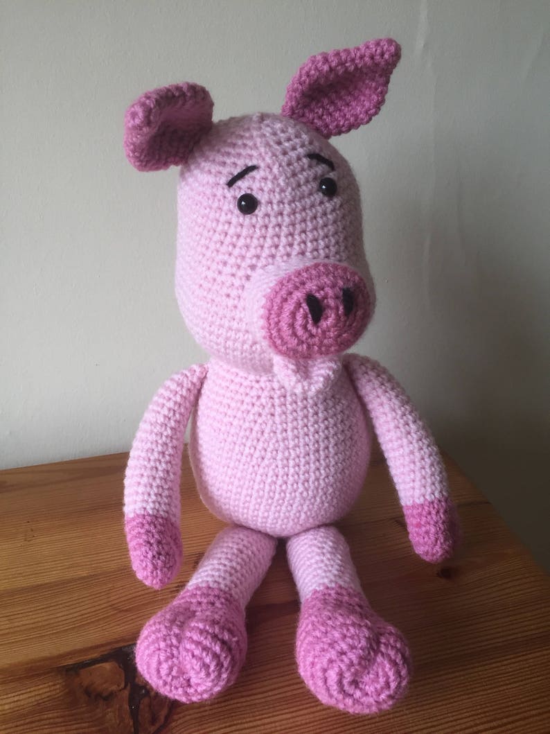 Handmade crochet pig toy image 4