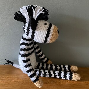 Crochet zebra soft toy image 4