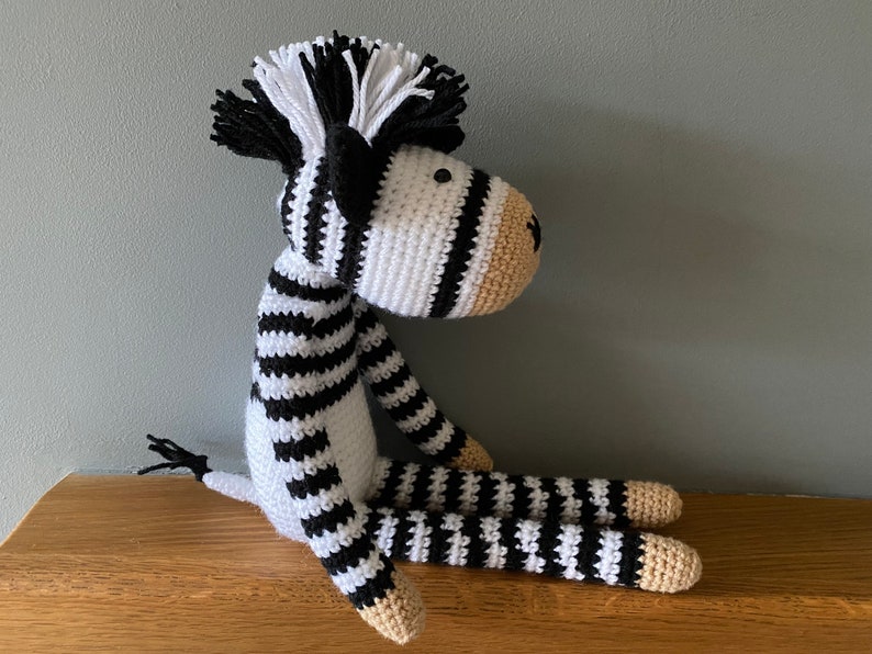 Crochet zebra soft toy image 4