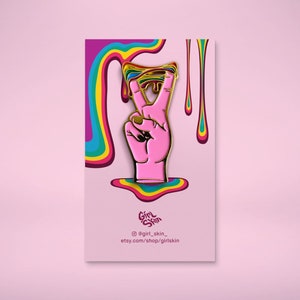 Rainbow Peace Enamel Pin By Girl Skin