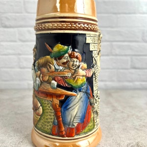 Authentieke West-Duitsland Vintage Beer Stein Mug Bar Maid