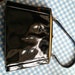 Vintage 1950s Harrods Black patent handbag /Purse