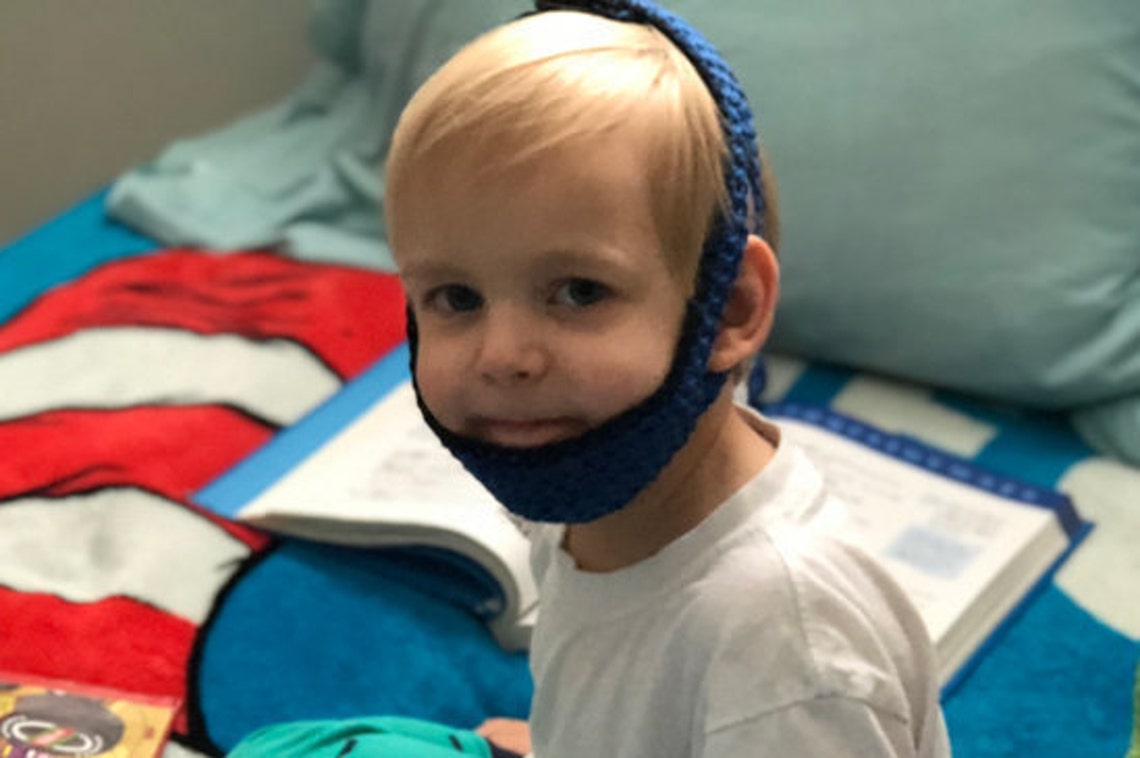 Child's Chin Strap Hand Crocheted 100 Breathable Cotton Etsy