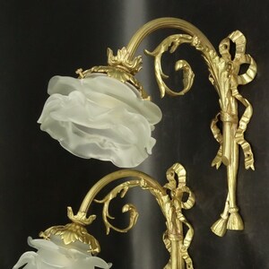 Pair of 19th Century Louis XVI Style Knot and Tassel Appliqué Wall Candle  Sconces at 1stDibs