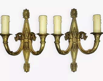 Small pair of sconces Restauration style - bronze