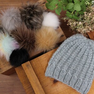 Build-Your-Own Textured Knit Hat / Sage Green Textured Knit Hat / Textured Knit Hat / Chunky Textured Knit Hat / Unisex Textured Knit Hat