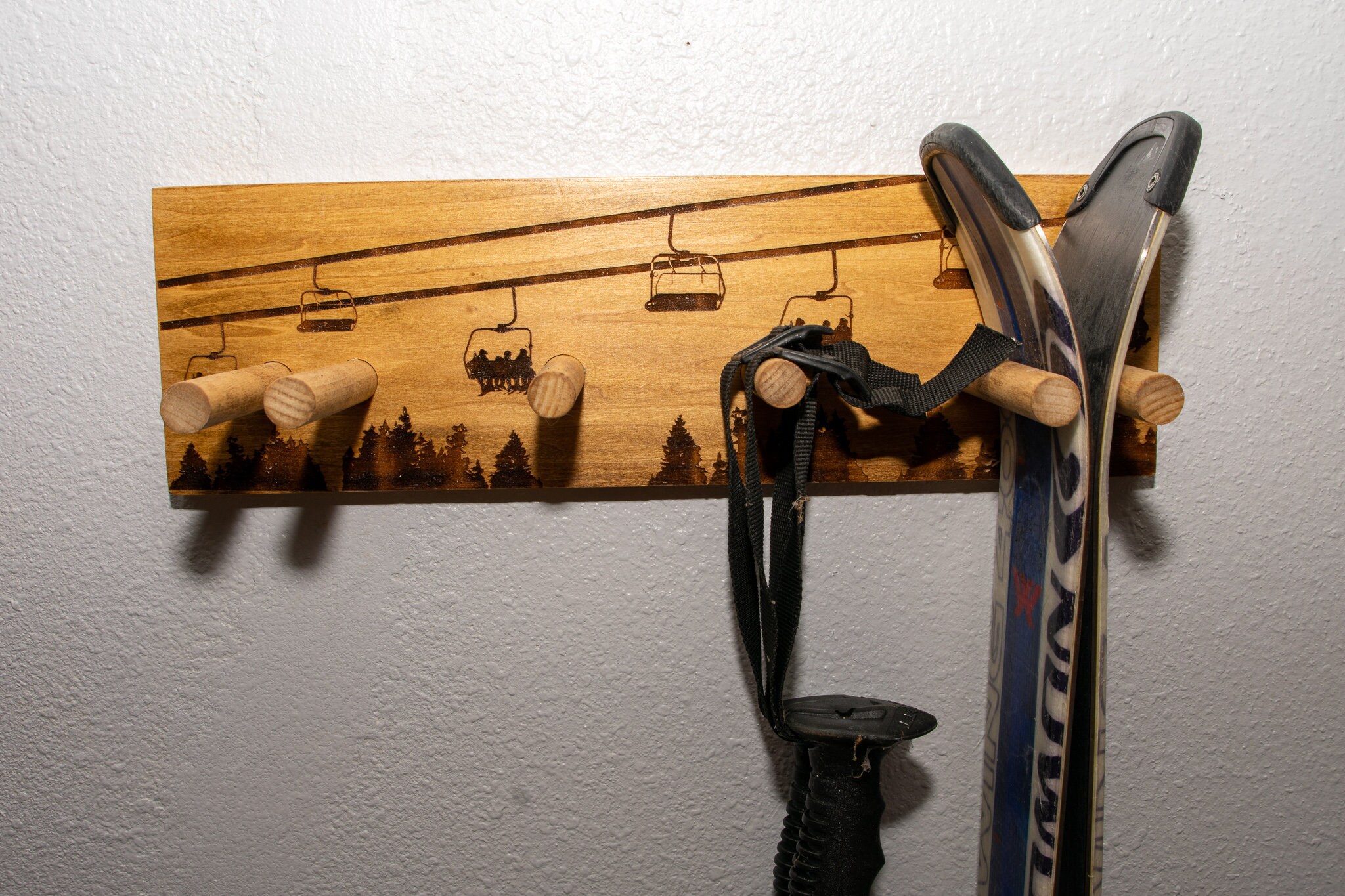 Ski Rack Wall Hanger Etsy Canada